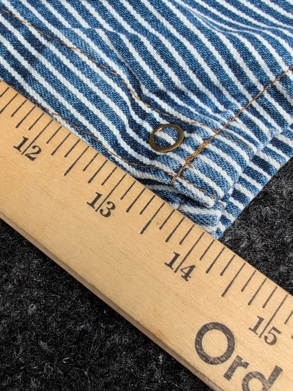 Vtg Osh Kosh BGosh Vestbak Coveralls Toddler Size 4T Blue White Striped Denim 90